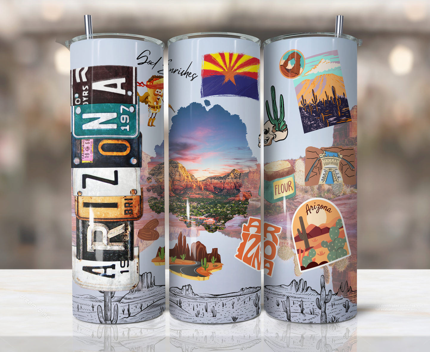 20oz Stainless Steel Tumbler - United States - Arizona