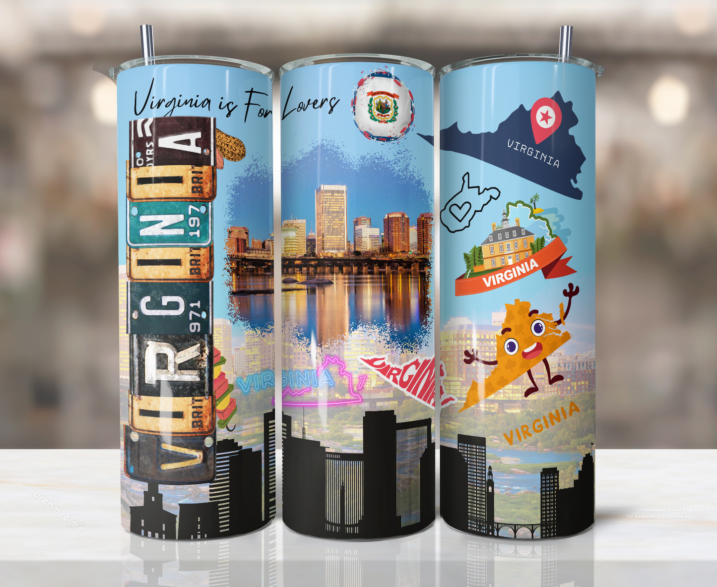 20oz Stainless Steel Tumbler -United States - Virginia