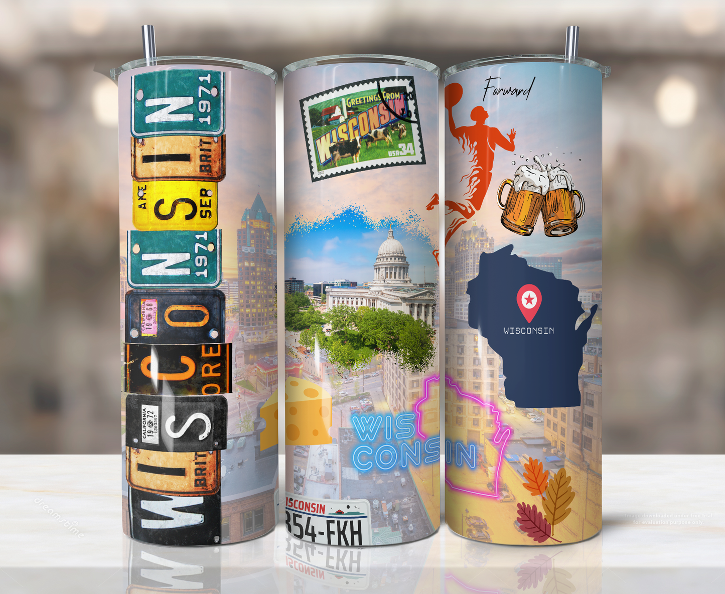 20oz Stainless Steel Tumbler  United States - Wisconsin