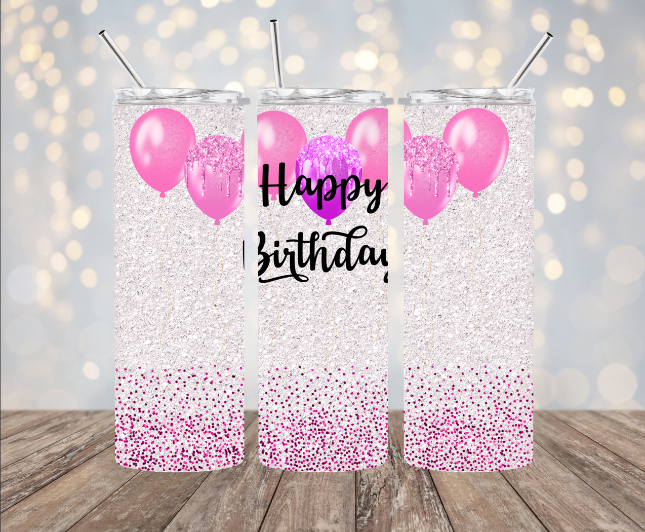 20oz Stainless Steel Tumbler - Happy Birthday
