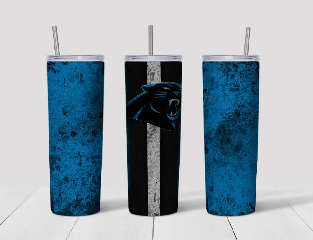 20oz Stainless Steel Tumbler - Football - Panthers