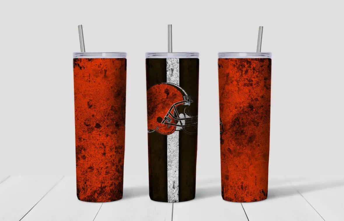 20oz Stainless Steel Tumbler - Football - Browns