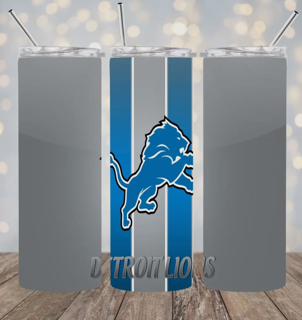 20oz Stainless Steel Tumbler - Football - Detroit Lions