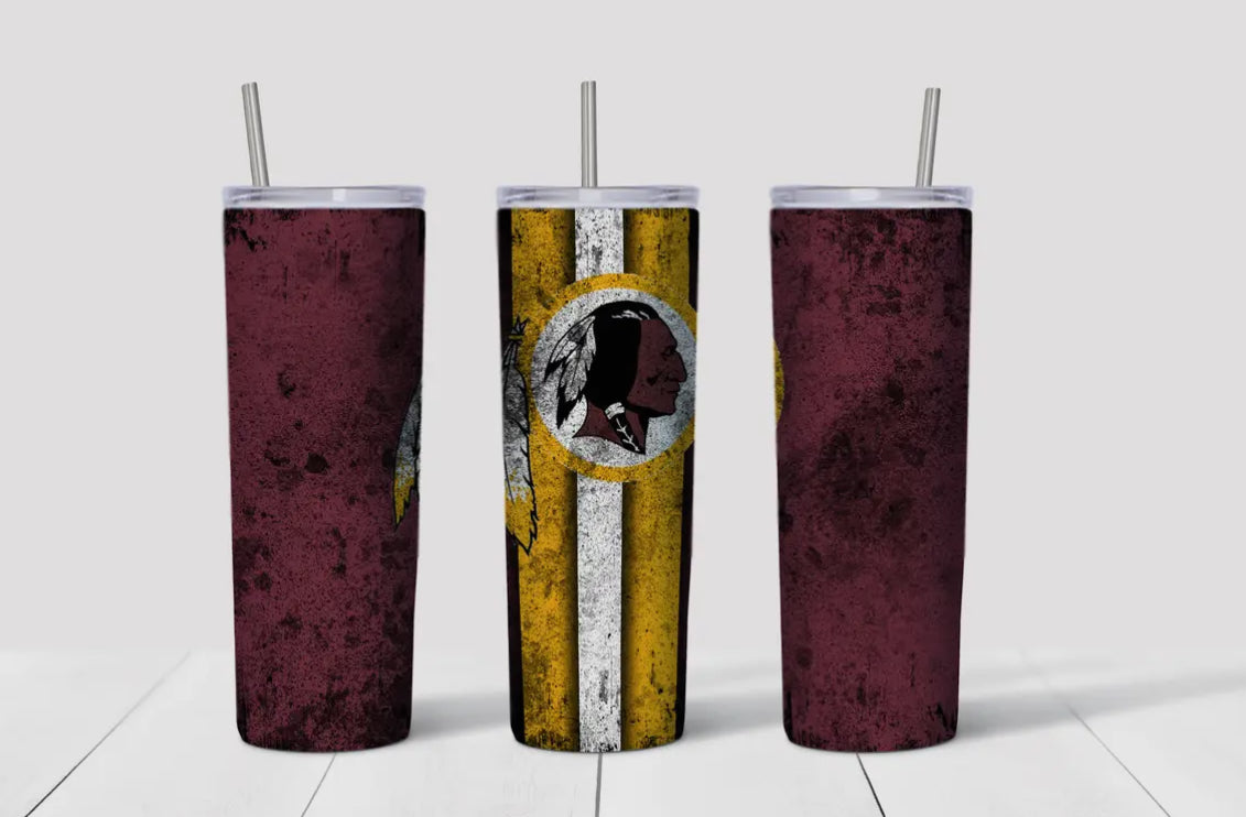 20oz Stainless Steel Tumbler - Football - Washington