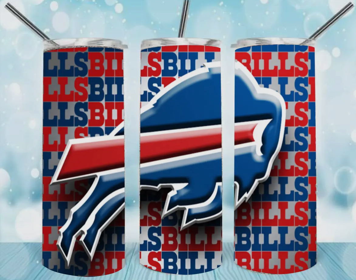 20oz Stainless Steel Tumbler -Football - Buffalo Bills