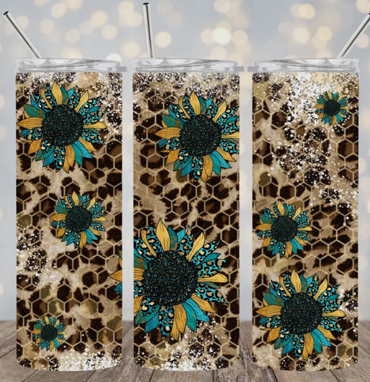 20oz Stainless Steel Tumbler - Sunflower