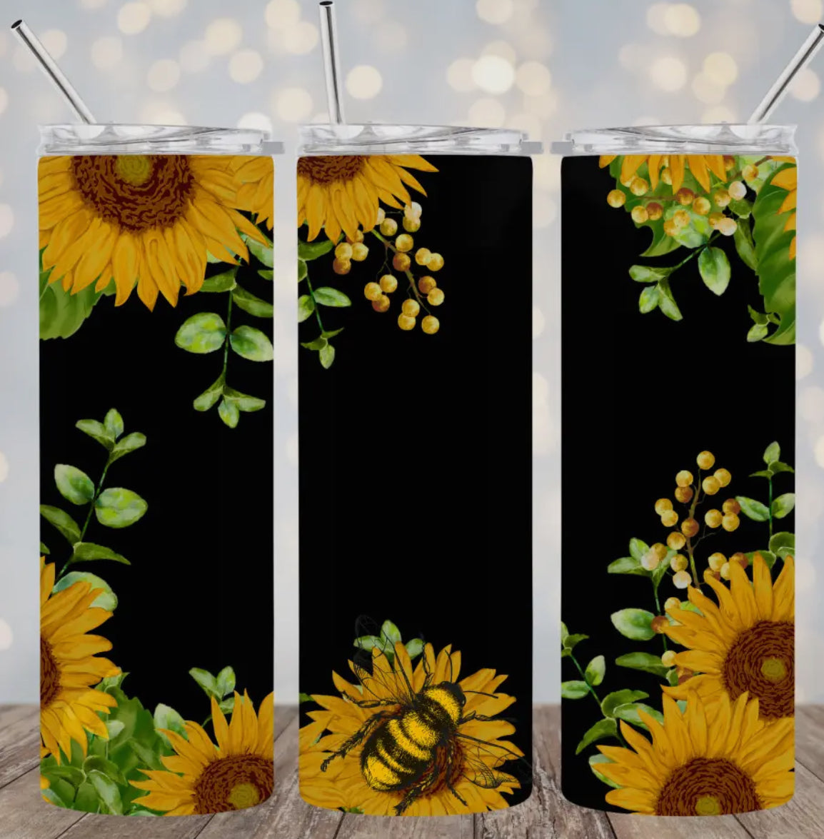 20oz Stainless Steel Tumbler - Sunflower