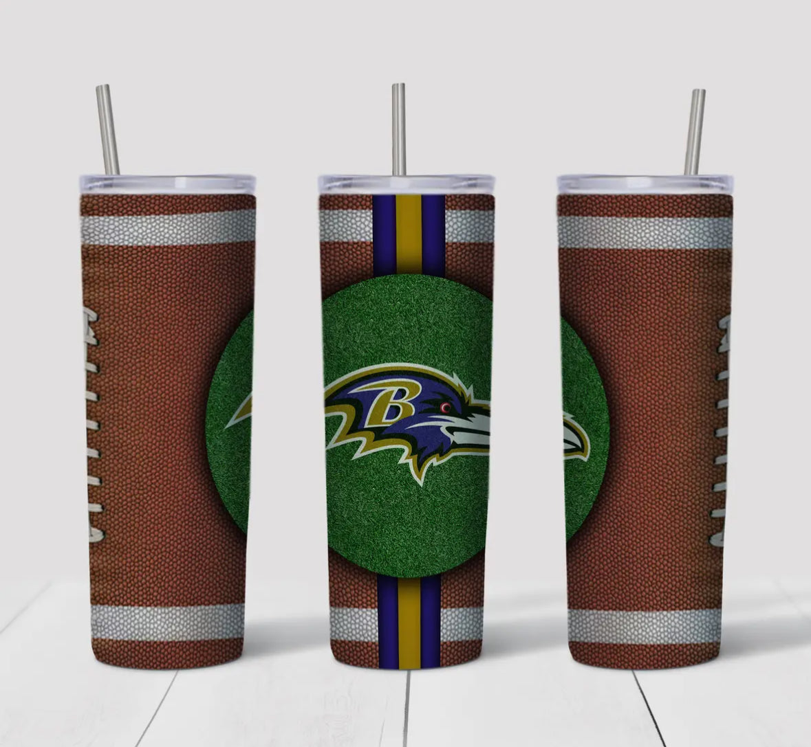 20oz Stainless Steel Tumbler -  Football - Baltimore