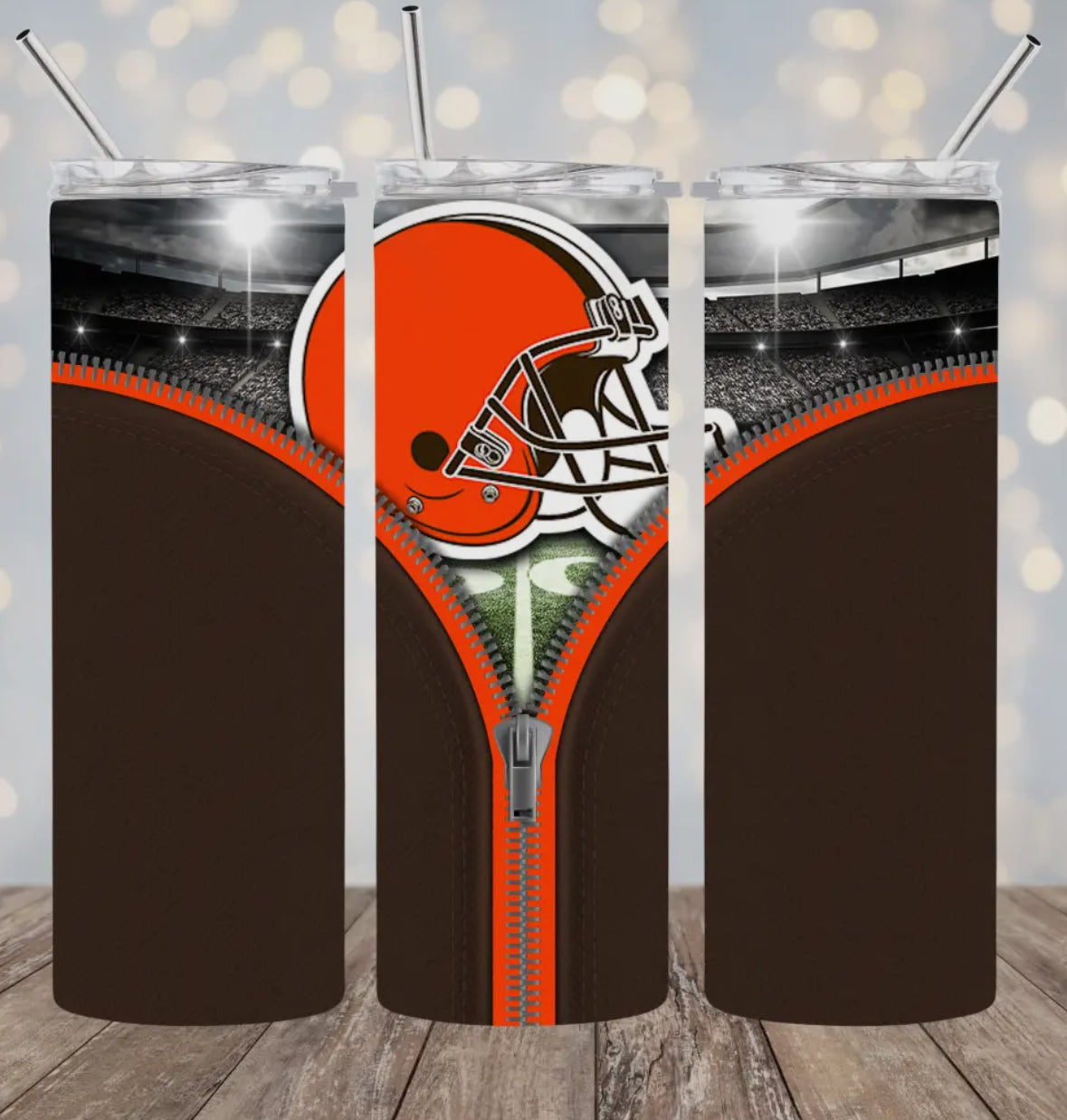 20oz Stainless Steel Tumbler - Football - Browns
