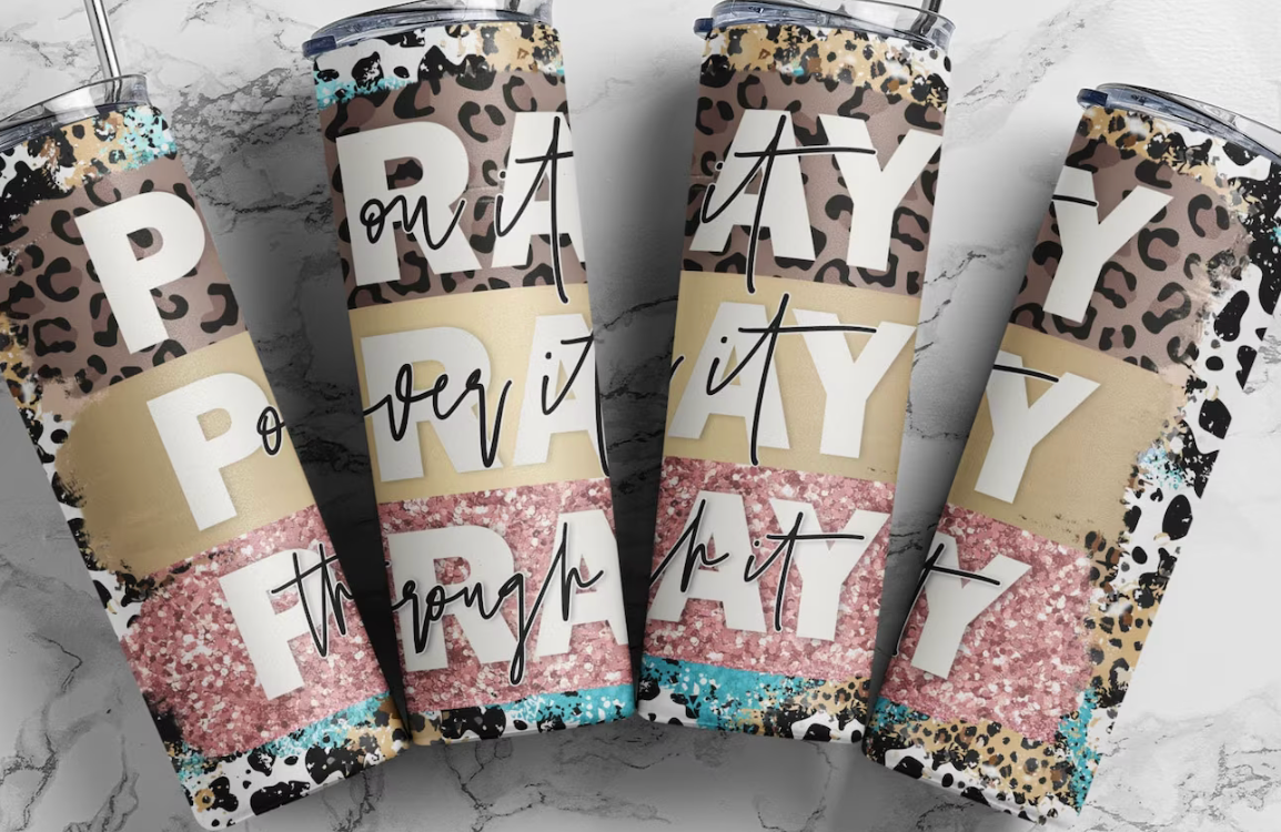 20oz Stainless Steel Tumbler -Pray