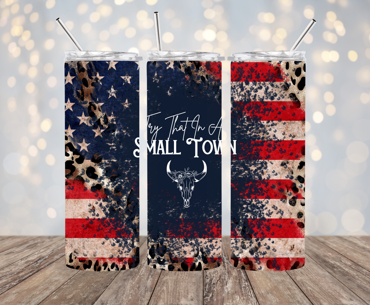 20oz Stainless Steel Tumbler - Try that Small Town #4