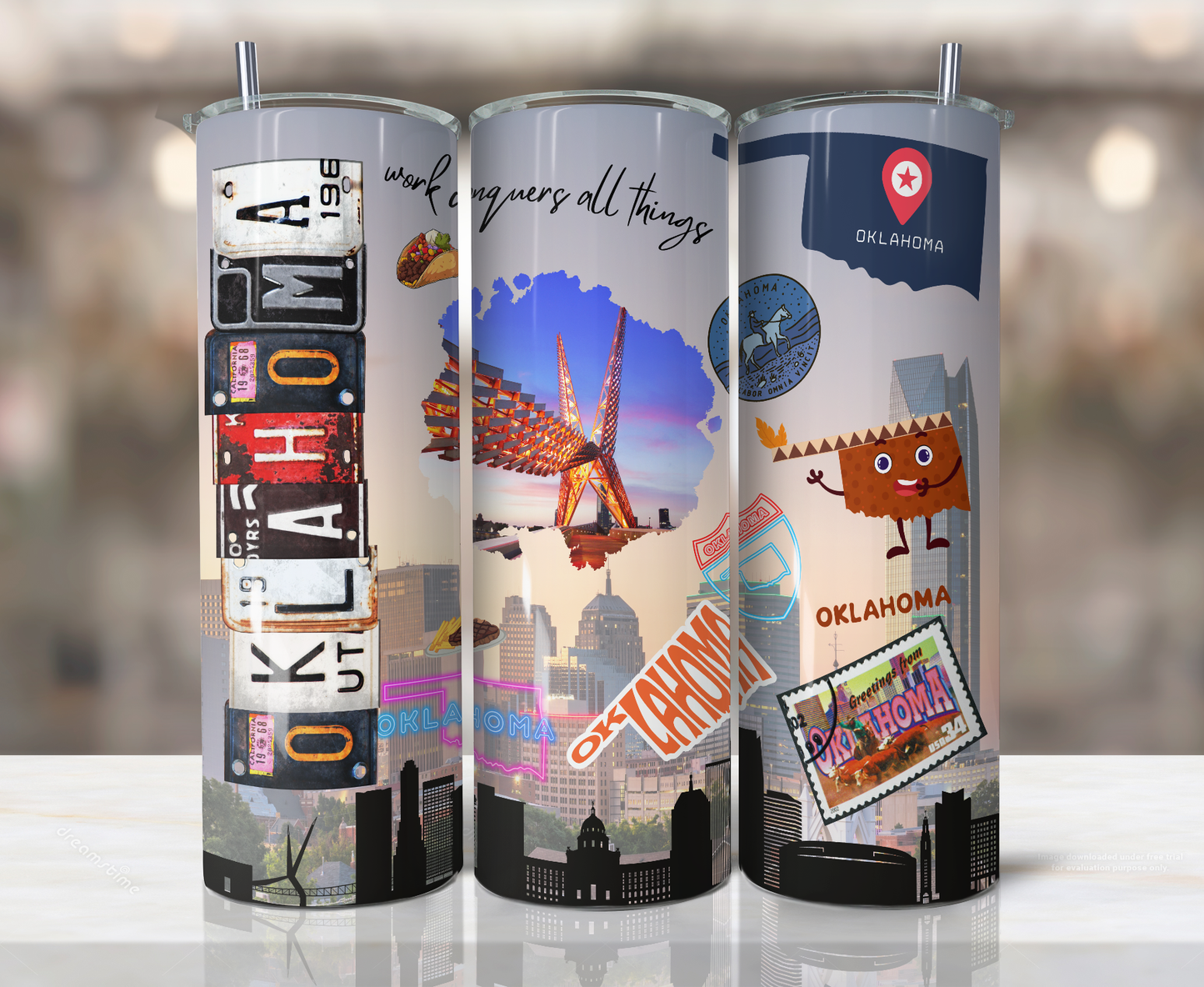 20oz Stainless Steel Tumbler - United States - Oklahoma