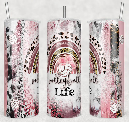 20oz Tumbler or Bluetooth Tumbler - Volleyball Life