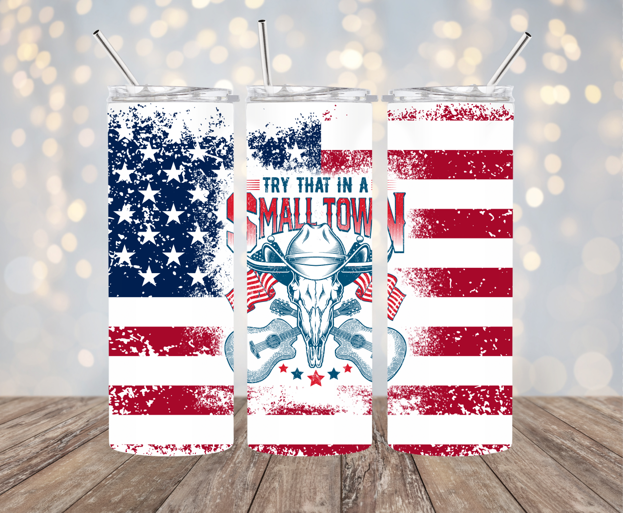 20oz Stainless Steel Tumbler - Try that Small Town #5