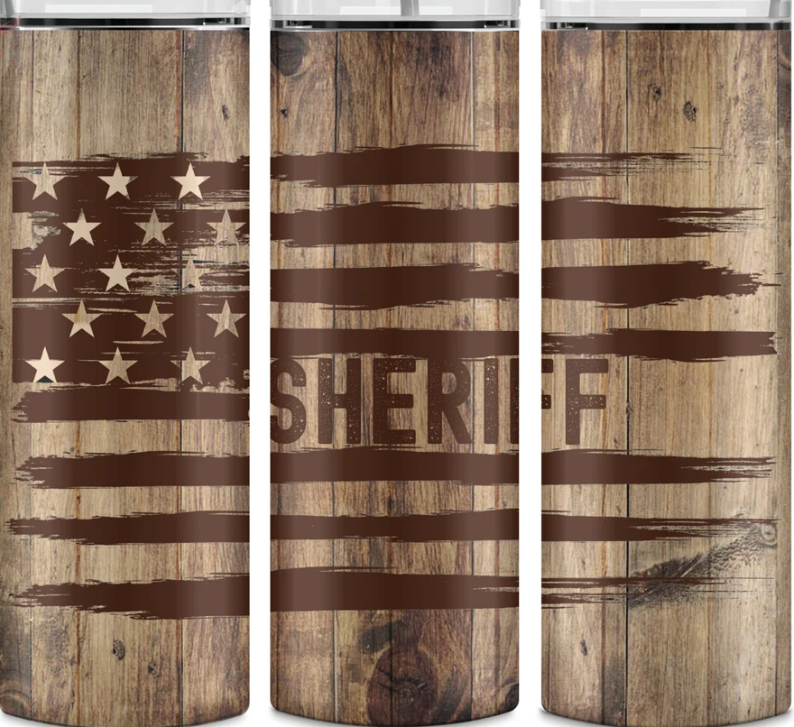 20oz Stainless Steel Tumbler - Sheriff