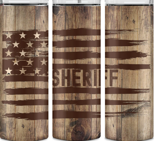 20oz Stainless Steel Tumbler - Sheriff