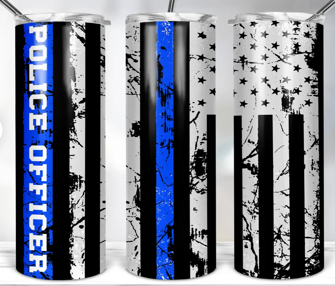 20oz Stainless Steel Tumbler -Police Officer