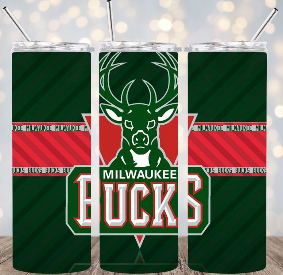 20oz Stainless Steel Tumbler - NBA - Milwaukee Bucks