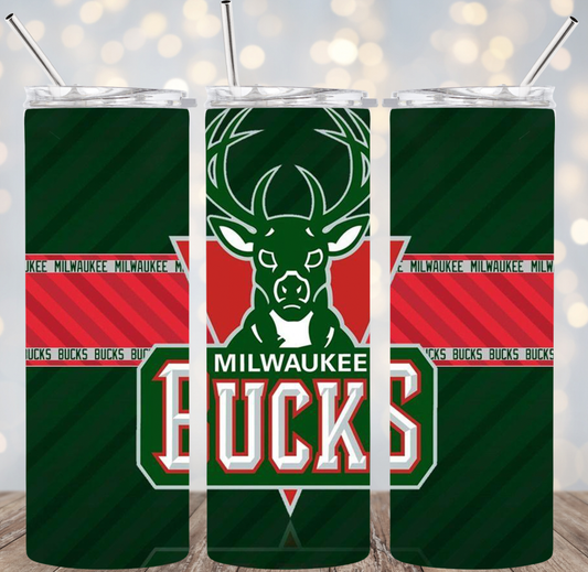 20oz Stainless Steel Tumbler - NBA - Milwaukee Bucks