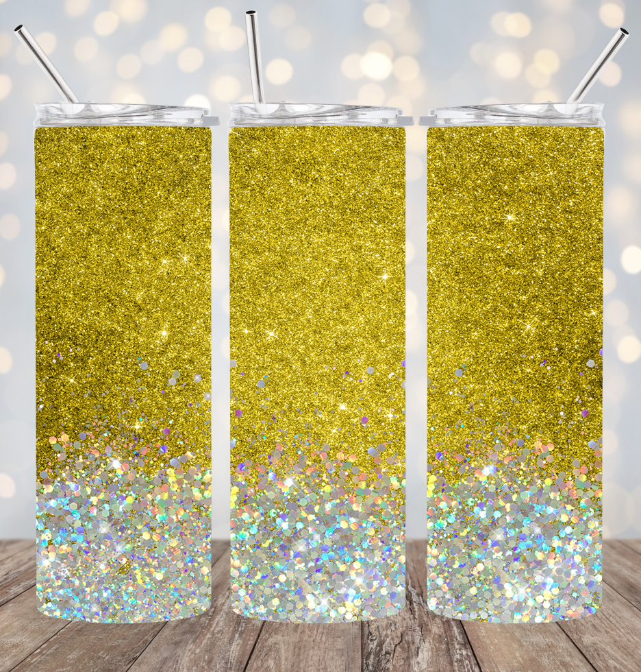 20oz Stainless Steel Tumbler - Multi Glitter