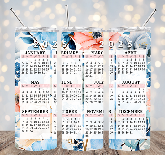 20 oz Stainless Steel Tumbler - 2025 Calendar