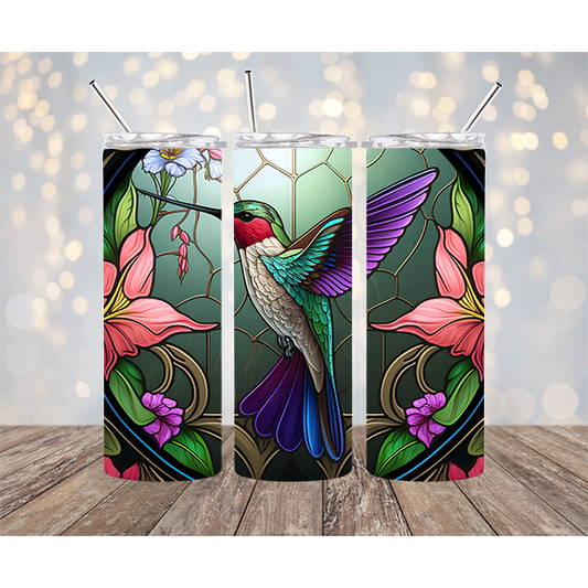 20oz Stainless Steel Tumbler - Humming Bird