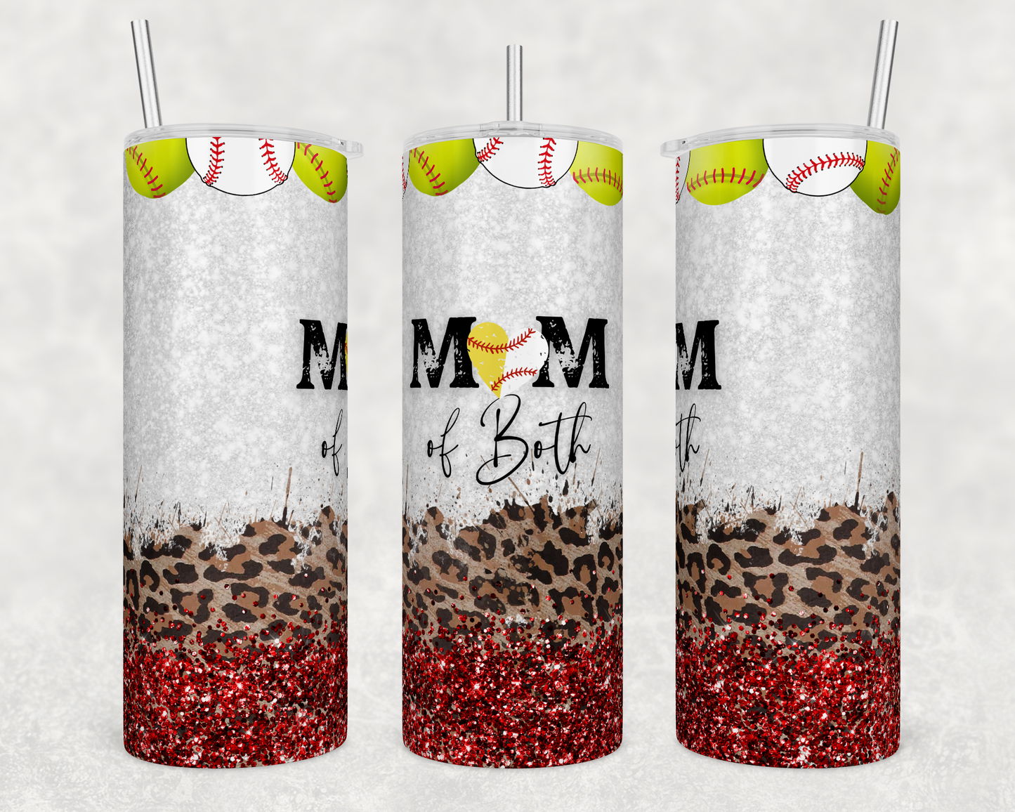 20oz Stainless Steel Tumbler Mom of Baseball - Softball