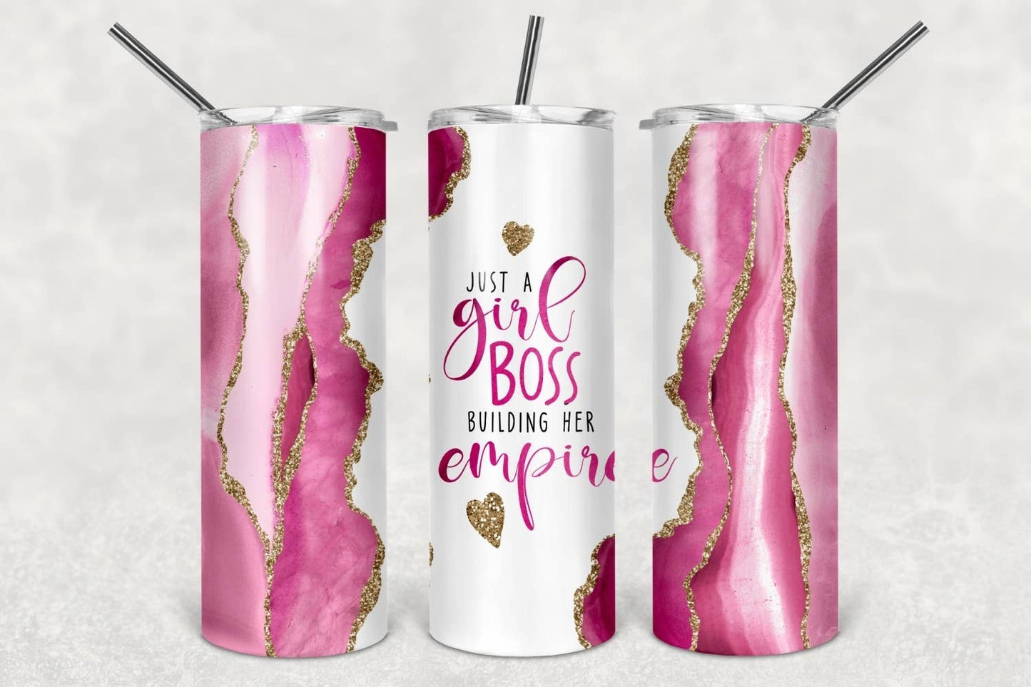 20oz Stainless Steel Tumbler - Girl Boss