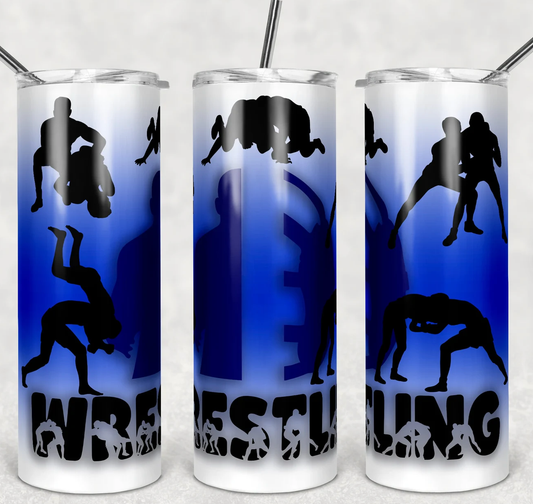 20oz Stainless Steel Tumbler - Wrestling