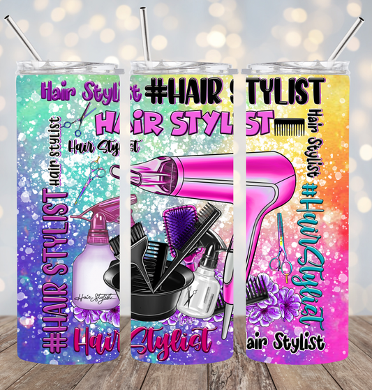 20oz Stainless Steel Tumbler - Hair Stylist