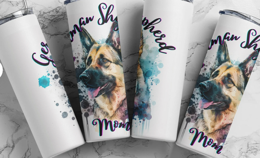 20oz Stainless Steel Tumbler -German Shepherd Mom