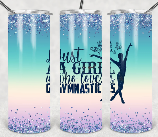 20oz Stainless Steel Tumbler - Girl Loves Gymnastics