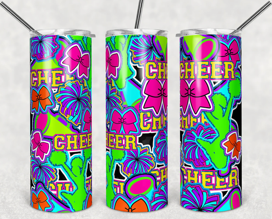 20oz Stainless Steel Tumbler - Colorful Cheer