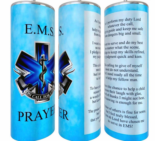 20oz Stainless Steel Tumbler - EMS Prayer