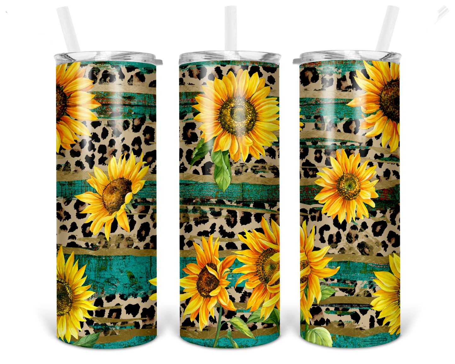 20oz Stainless Steel Tumbler - Sun Flowers