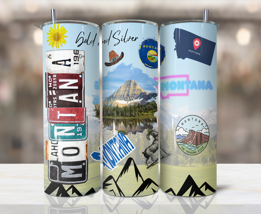 20oz Stainless Steel Tumbler - United States - Montana