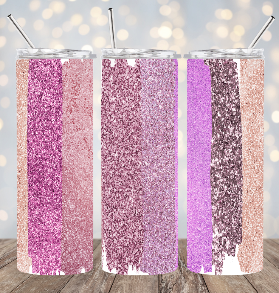 20oz Stainless Steel Tumbler - MultiColor Glitter