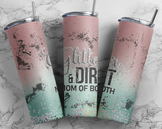 20oz Stainless Steel Tumbler - Dirt and Glitter