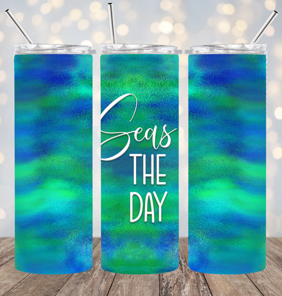 20oz Stainless Steel Tumbler - Seas the Day