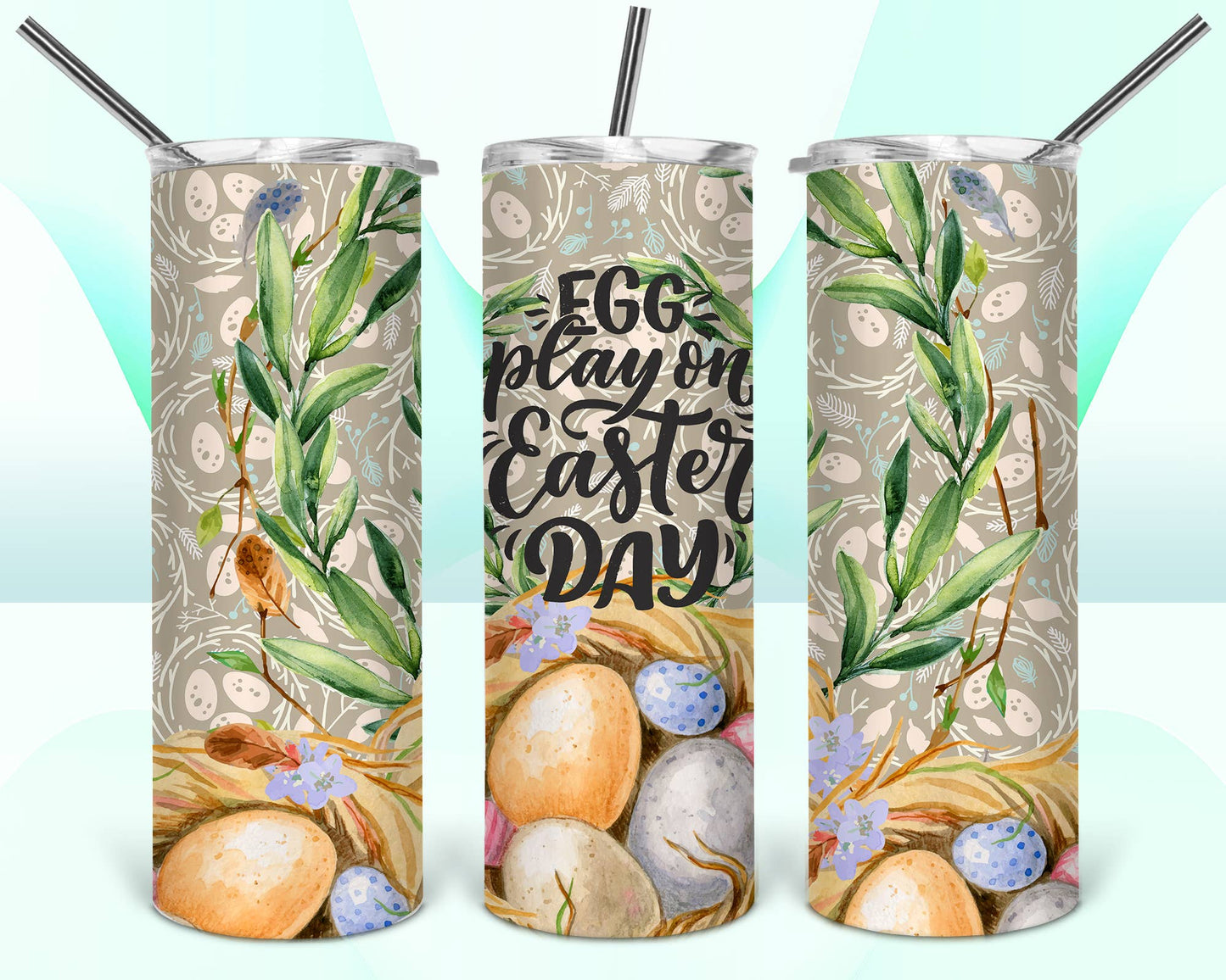 20oz Stainless Steel Tumbler - Easter