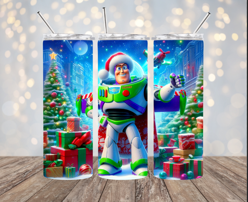 20 oz Stainless Steel Tumbler - Christmas - Buzz Lightyear