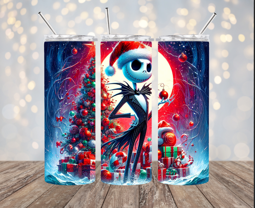 20 oz Stainless Steel Tumbler - Christmas - Jack - Nightmare