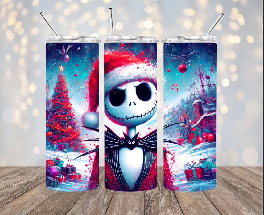 20 oz Stainless Steel Tumbler - Christmas - Jack - Nightmare