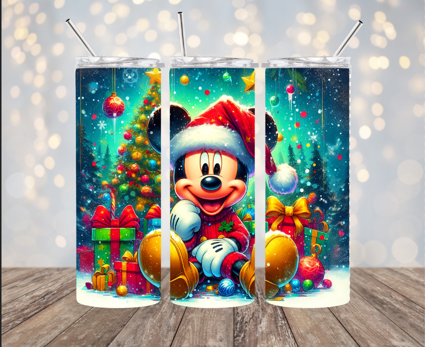 20 oz Stainless Steel Tumbler - Christmas - Mickey