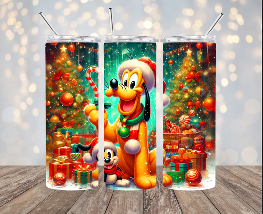 20 oz Stainless Steel Tumbler - Christmas - Pluto