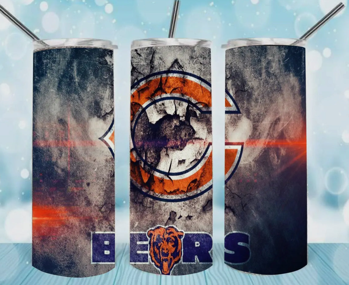 20oz Stainless Steel Tumbler - Football - Chicago Bears