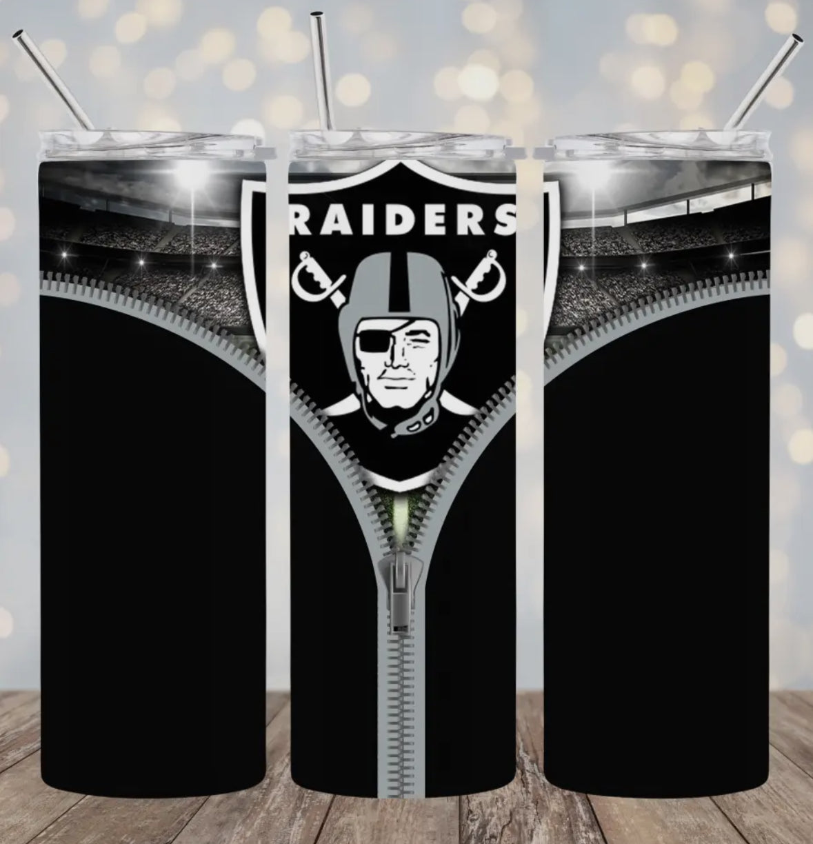 20oz Stainless Steel Tumbler - Football - Vegas Raiders