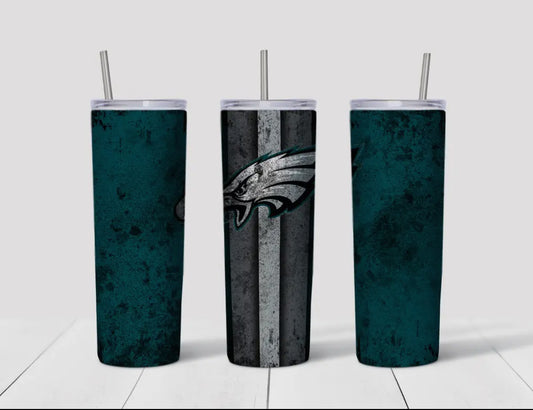 20oz Stainless Steel Tumbler - Football - Eagles