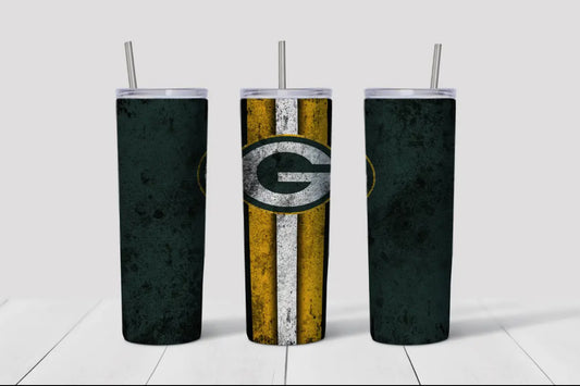 20oz Stainless Steel Tumbler - Football - Green Bay