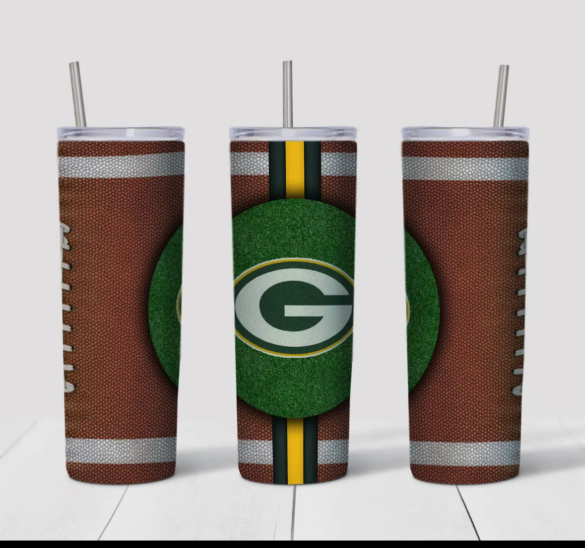 20oz Stainless Steel Tumbler - Football - Green Bay